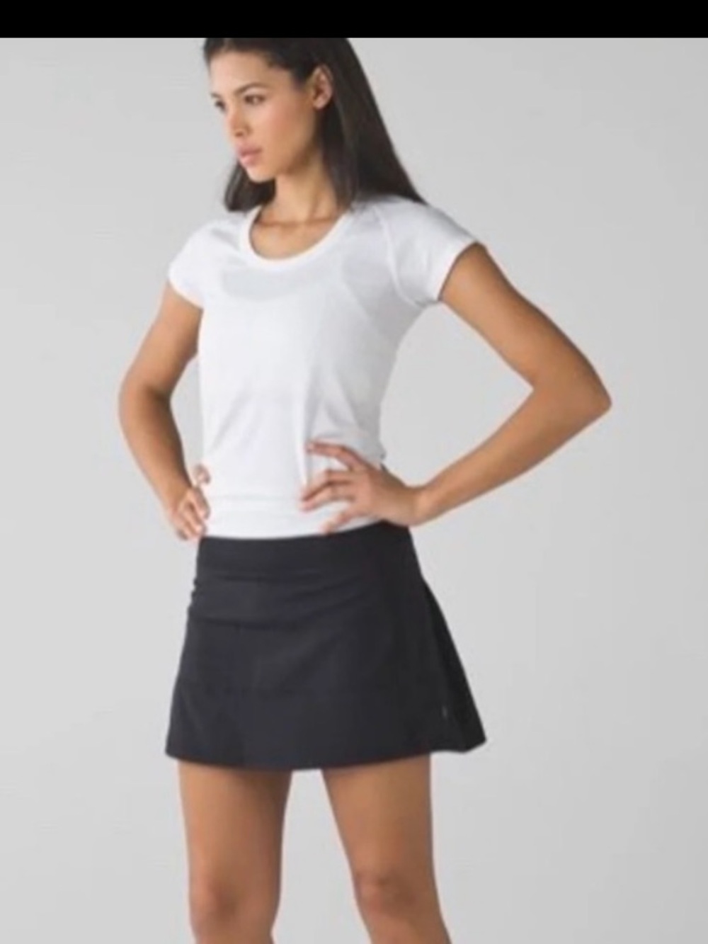 Lululemon 8 Tall Pace Rival black mid-rise skirt loungewear athleisure gorpcore - Picture 12 of 12